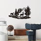 Modern Deer Forest Metal Wall Art - Minimalist Wrought Iron Wall Decor for Home & Office