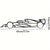 Premium Hot Border Metal Line Sports Car Wall Art - Iron Car Decoration, Unique Hanging Ornament for Garage & Room Decor