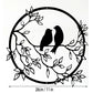 Nature Metal Wall Art - Bird on Tree Branch Decor for Indoor & Outdoor Spaces