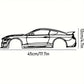 Stylish Iron Sports Car Wall Art – Hot Border Metal Line Design for Auto Enthusiasts and Car Lovers