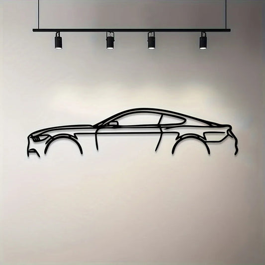 Premium Hot Border Metal Line Sports Car Wall Art - Iron Car Decoration, Unique Hanging Ornament for Garage & Room Decor
