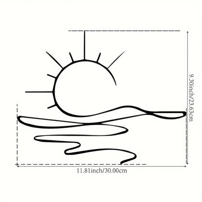 Sunrise Metal Wall Art - Stylish Iron Decor for Contemporary Homes, Ideal Wedding & Housewarming Gift
