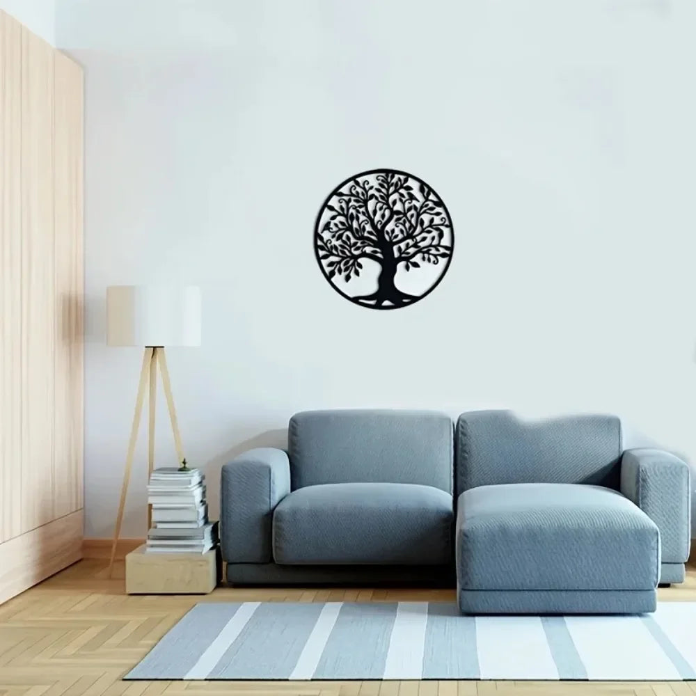Modern Tree of Life Metal Wall Art 2025 - 11.02"x11.02" Home & Church Decor for Any Room