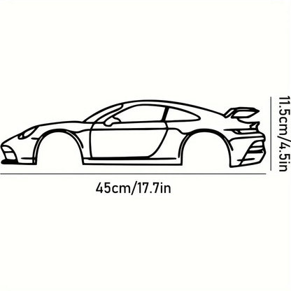 Stylish Iron Sports Car Wall Art – Hot Border Metal Line Design for Auto Enthusiasts and Car Lovers