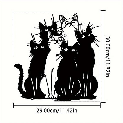 Top Rated Charming Metal Cat Wall Art – Unique Feline Decor, Perfect Gift for Cat Lovers, Ideal for Thanksgiving & Christmas
