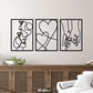 Modern Minimalist Metal Wall Art - Valentine’s Day Kiss Hand Design for Stylish Interiors