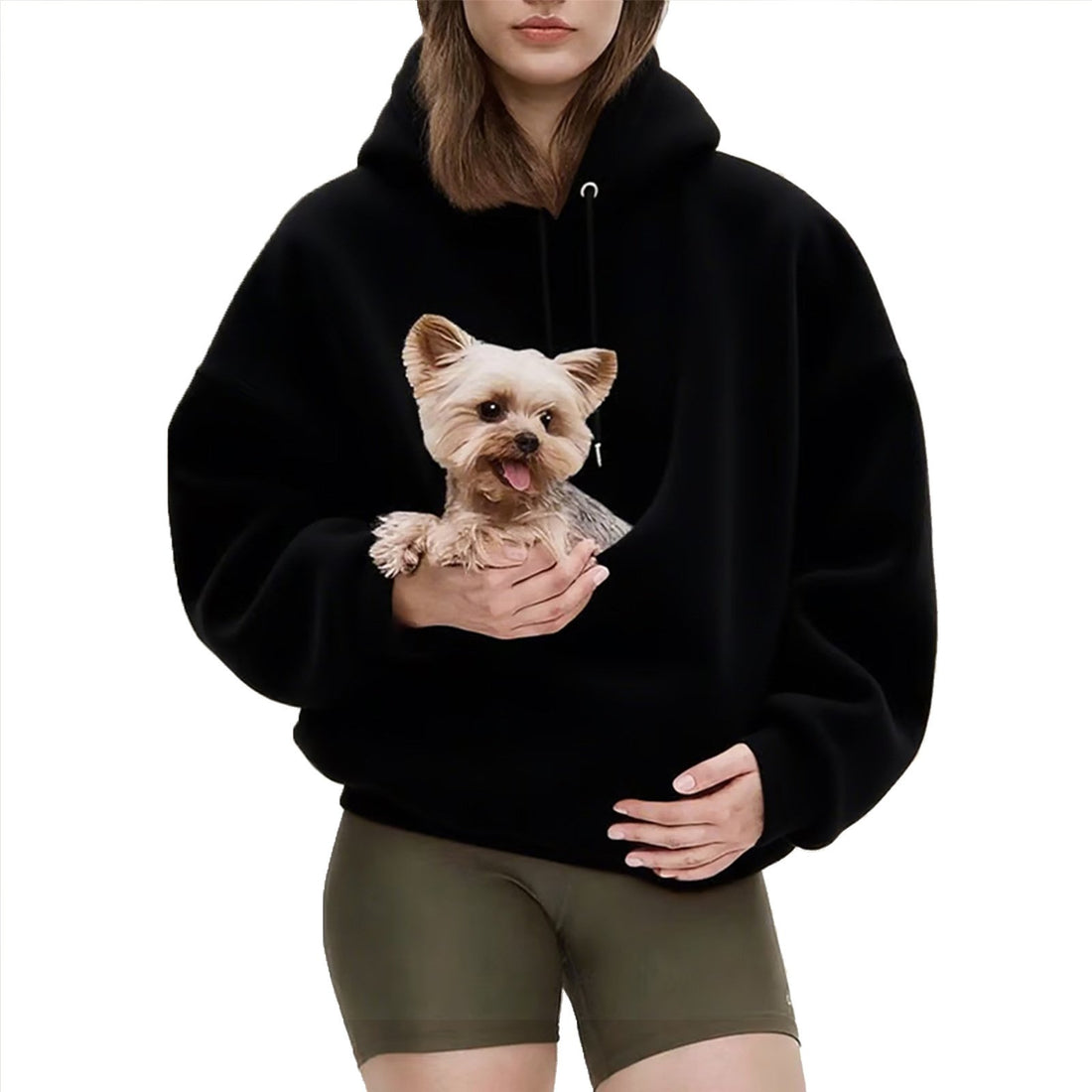 Cat Dog Pouch Hoodie For Women