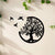 Black Wooden Tree of Life Wall Hanging - Round Bird Silhouette Art Decor for Boho, Witchy, and Modern Indoor Spaces
