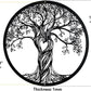 Rustic Black Tree of Life Metal Wall Art – Laser Cut Sculpture for Living Room, Bedroom, Indoor & Outdoor Home Decor