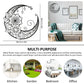 Mandala Flower Moon Metal Wall Art - 11.8-Inch Decorative Hanging Sign for Modern Boho Home Décor, Living Room, Bedroom, and Office Accent Piece