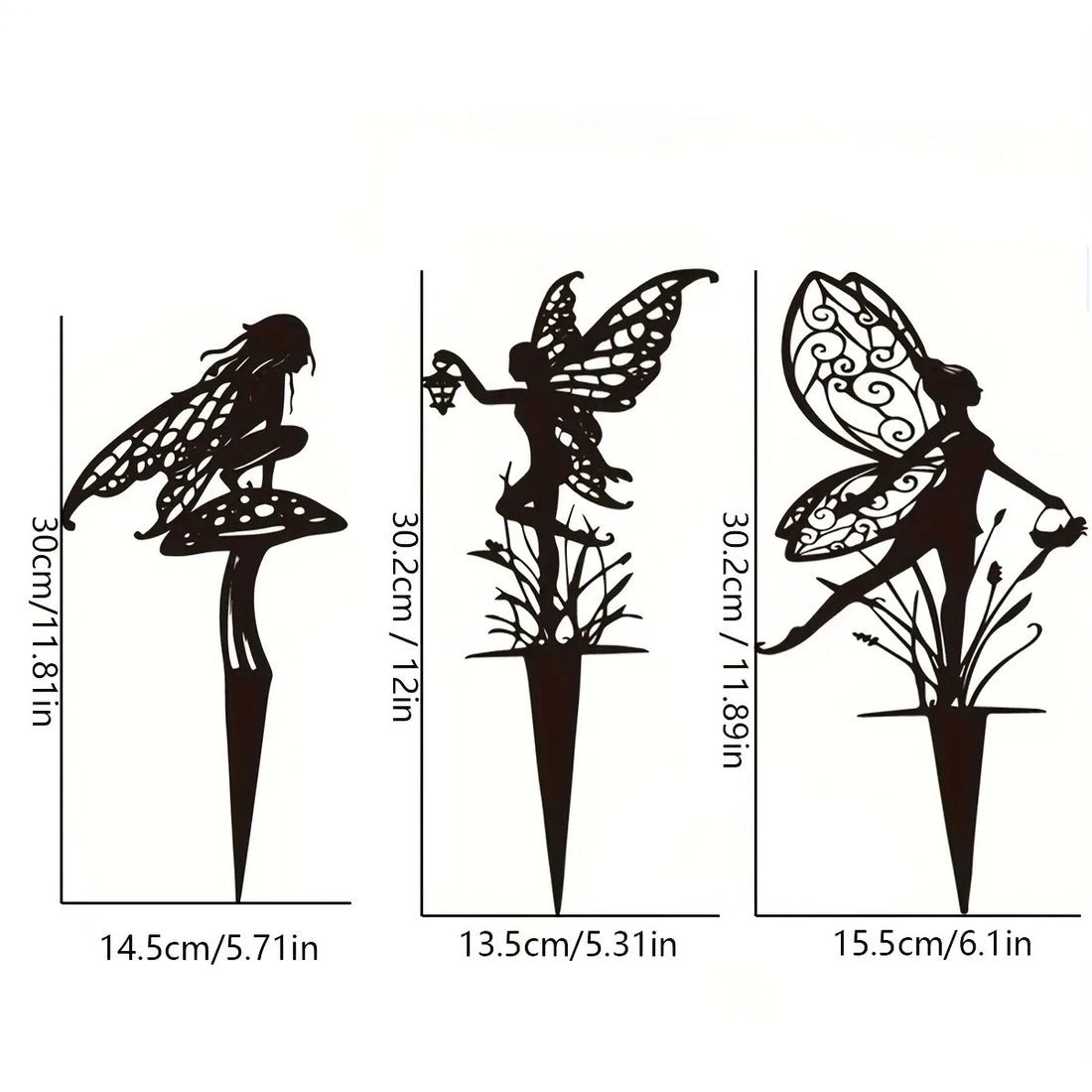 Whimsical Metal Fairy Garden Stake - Enchanted Flower Fairy Yard Art for Lawn, Patio, and Outdoor Garden Décor