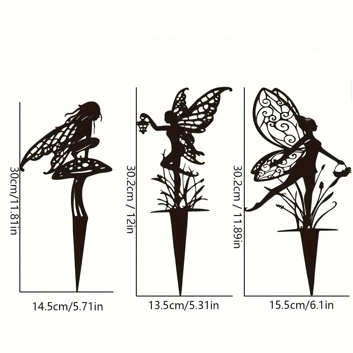 Whimsical Metal Fairy Garden Stake - Enchanted Flower Fairy Yard Art for Lawn, Patio, and Outdoor Garden Décor