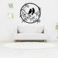 Black Metal Wall Art - Birds on Branch Silhouette Hanging Decor for Living Room, Office, and Garden