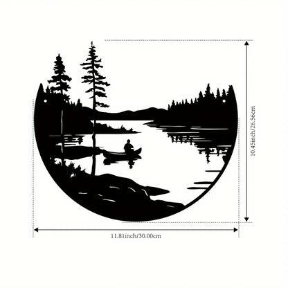 Scenic Lake and Mountain Metal Wall Art – Stunning Outdoor & Indoor Decor for Home, Patio, and Living Room