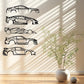 Stylish Iron Sports Car Wall Art – Hot Border Metal Line Design for Auto Enthusiasts and Car Lovers