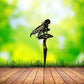 Whimsical Metal Fairy Garden Stake - Enchanted Flower Fairy Yard Art for Lawn, Patio, and Outdoor Garden Décor