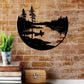 Scenic Lake and Mountain Metal Wall Art – Stunning Outdoor & Indoor Decor for Home, Patio, and Living Room