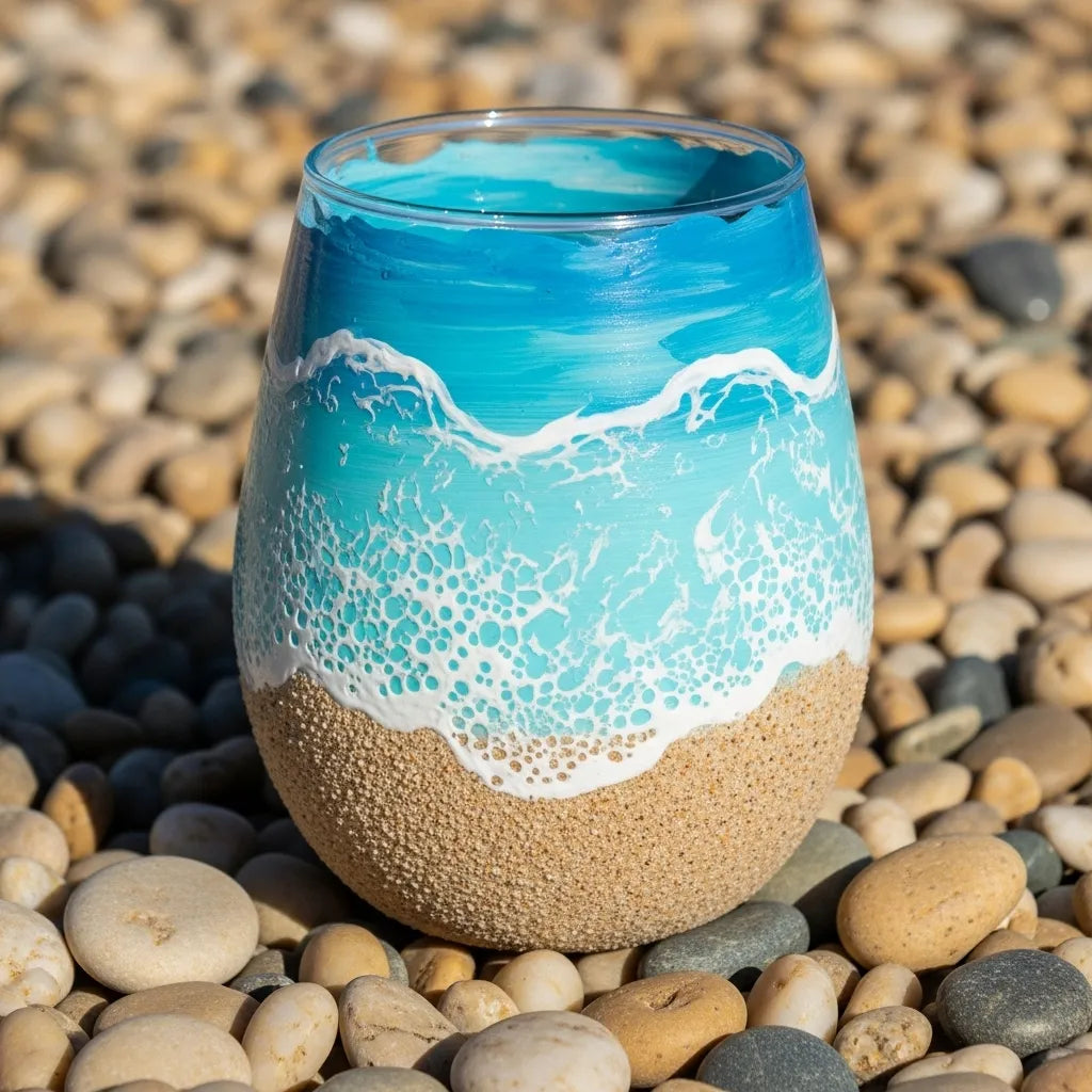 Blue Beach Inspired Cup