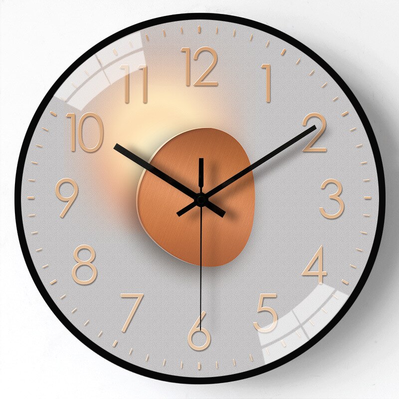 Abstract Astrology Modern Silent Anti-Fog Glass Wall Clock Living Room Bedroom Home Decor