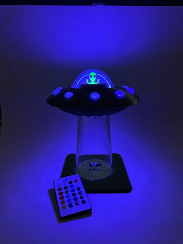 UFO Alien Abduction Silver Lamp