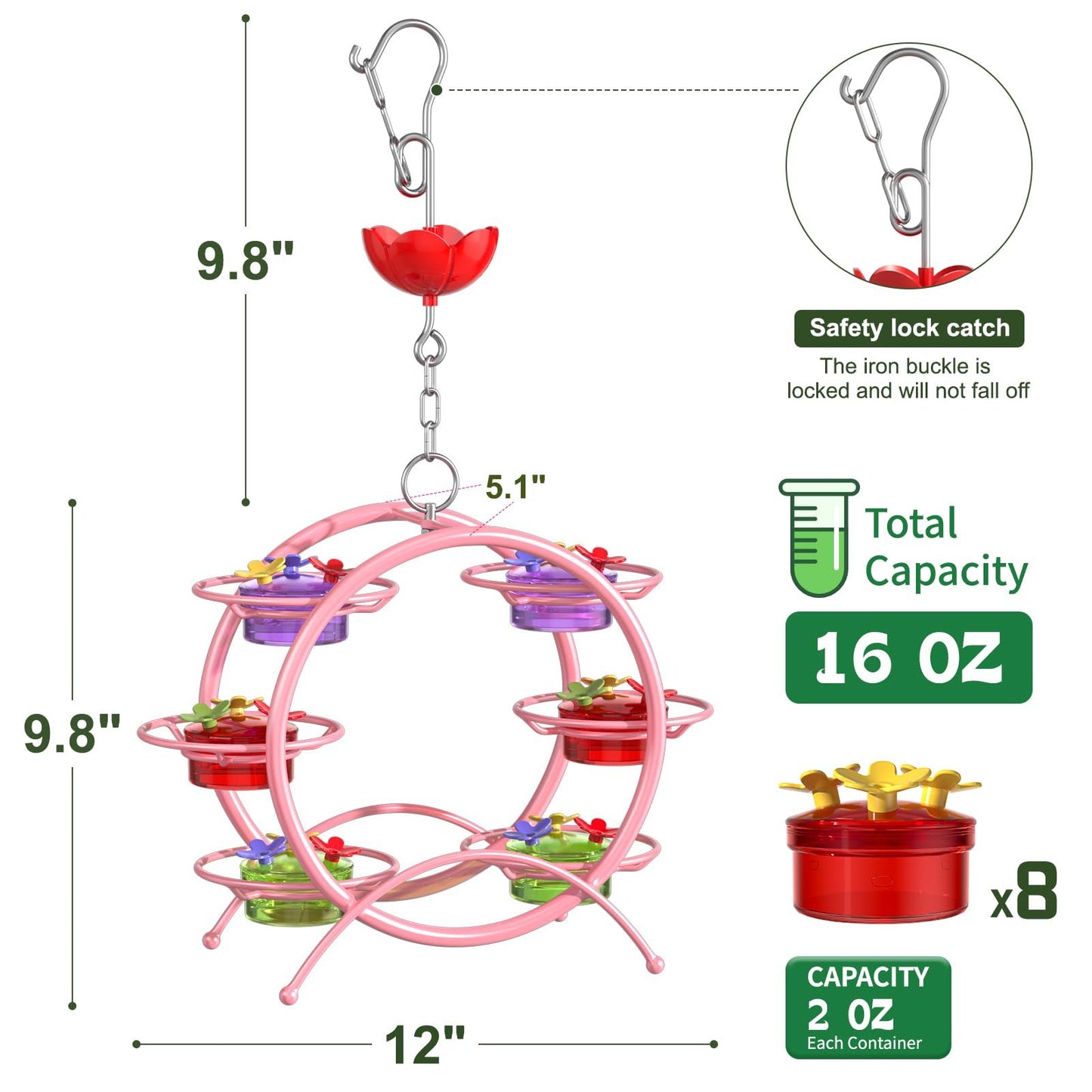 Unique Hummingbird Feeder for Outdoors