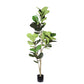6FT Artificial Fiddle Leaf Fig Tree, Real Touch Faux Potted Plant with Black Pot