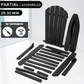 Folding Wooden Adirondack Chair with Embossed Grain, Solid Wood Patio Chair, Black