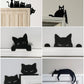 Metal Adorable Cat Door Topper