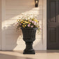 Classic European Pedestal Urn, Large Capacity Outdoor Planter for Garden