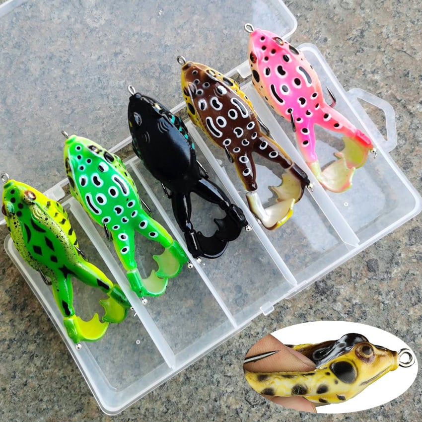 Lifelike Frog Lures Baits (5pcs a Set)