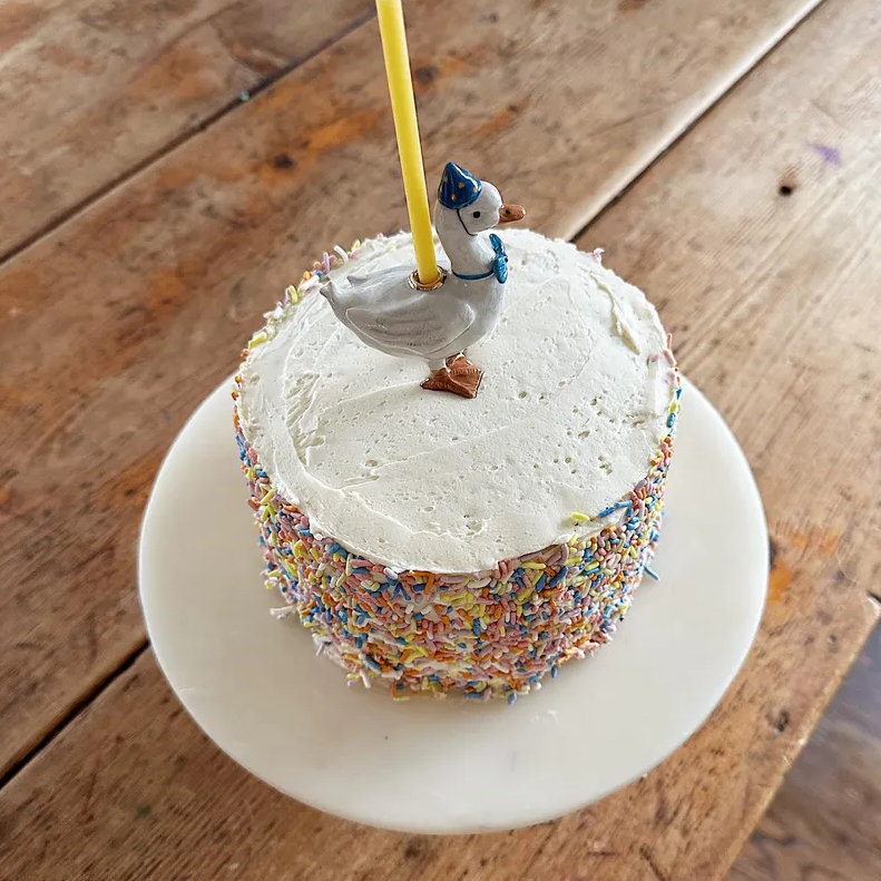 Duck Candle Holder Cake Decoration