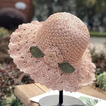 Elegant Crochet Straw Hat