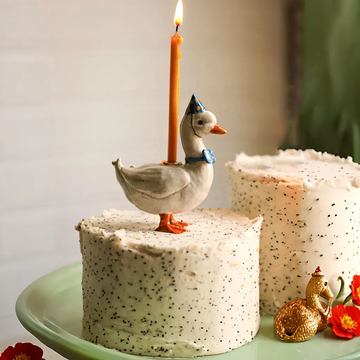 Duck Candle Holder Cake Decoration
