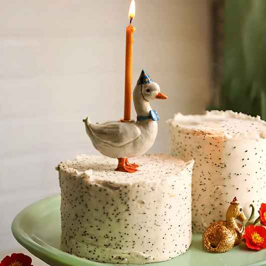 Duck Candle Holder Cake Decoration