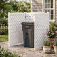 3-Panel Wooden Privacy Screen Fence with Lattice Design, Outdoor AC Cover