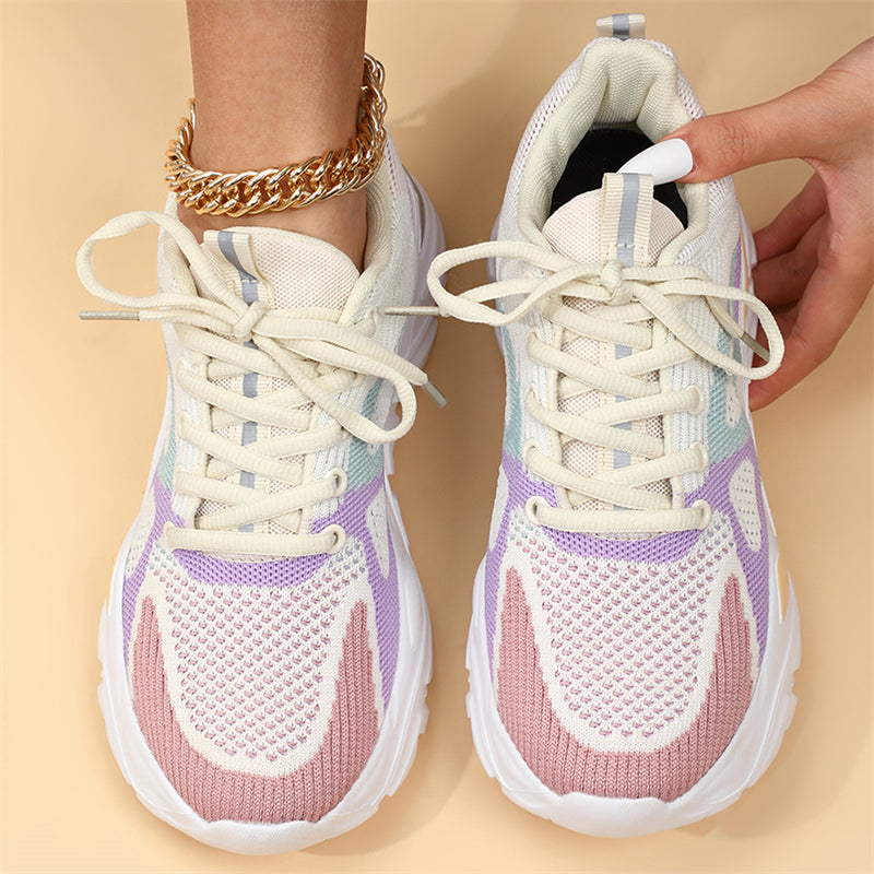 Women's Relaxed All-match Contrast Color Mesh Shoes