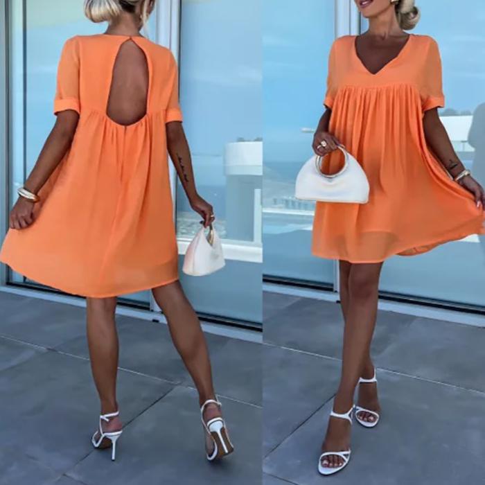 Women’s Summer Breeze Back Cut-Out Casual Dress