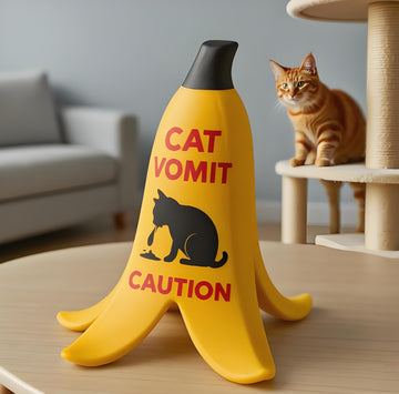 Banana Peel Edition Caution: Cat Vomit Warning Sign
