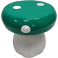 13.4" Oversized Mushroom Stool, Heavy-Duty Resin Side Table in Red, Orange & Green for Patio