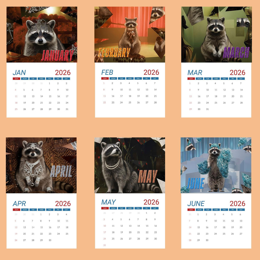The Life Of A Raccoon Calendar 2026