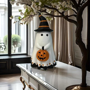 Whimsical Halloween-with Witch Hat Statue
