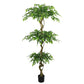 6FT Artificial Ficus Tree, Lifelike Faux Banyan Tree with Black Pot for Home Decor