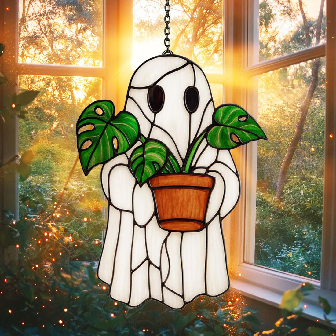 Cute Ghost Plant Suncatcher