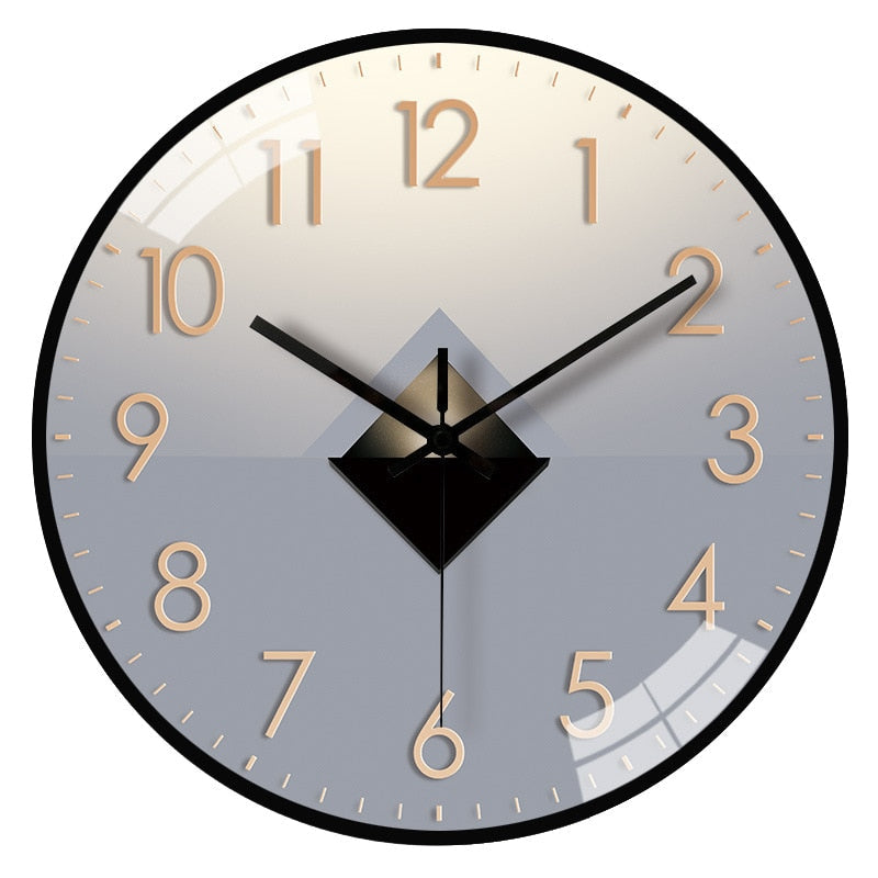 Abstract Astrology Modern Silent Anti-Fog Glass Wall Clock Living Room Bedroom Home Decor