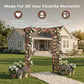 Wooden Garden Arbor with Trellis, Wedding Arch Pergola for Outdoor Ceremony