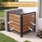 2-Panel Wooden Privacy Screen Fence, Outdoor AC Cover for Backyard Garden
