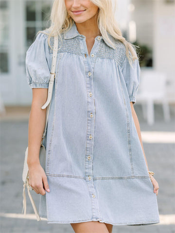 Women's Denim Babydoll Dress