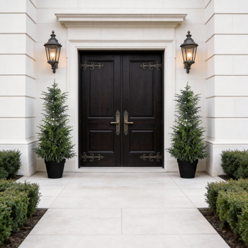 4FT Artificial Norfolk Pine Trees, 2 Pack Real Touch Faux Potted Plants for Christmas