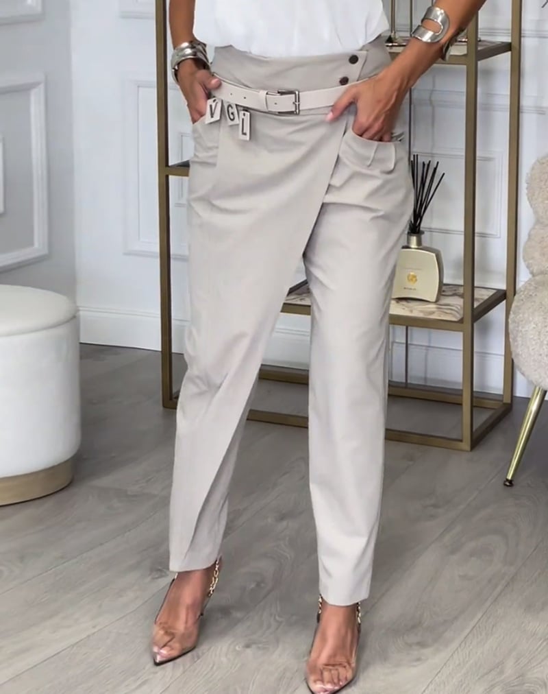 Women's Irregular Design Casual Trousers