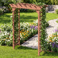 Wooden Garden Arbor with Trellis, Wedding Arch Pergola for Outdoor Ceremony